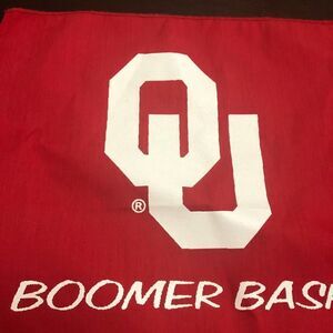 Vintage Oklahoma University Sooner O.U. Red White Conoco Boomer Bash Rally Rag